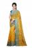 WoodenTant Women’s  Cotton Tant Saree with Starch In Yellow