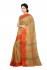 WoodenTant Women's Pure Cotton Tant Saree In Light Beige _Free Size