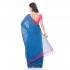 WoodenTant Daily Wear Handloom Pure Cotton Saree with Blouse Piece in Light Blue