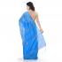 WoodenTant Cotton Silk Zari Box Handloom Saree In Light Blue With Sequin Work