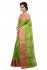 WoodenTant Women’s pure cotton Tant saree in Green with starch and buti work without blouse piece